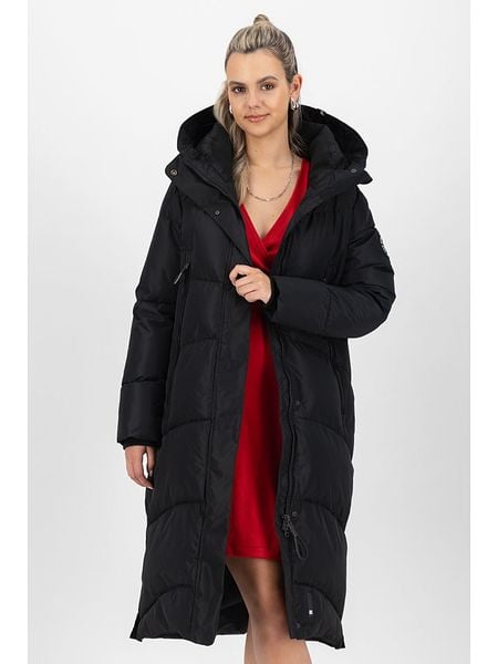 Alife and kickin Płaszcz zimowy "Juna" w kolorze czarnym rozmiar: XS. Czarne płaszcze Alife and Kickin, na zimę, xs, bez wzorów, z puchu, bez kaptura. Za 340.99 zł.