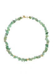 Elli PREMIUM Damski choker ponadczasowy Trend z kamieniami awenturynu w pozłacanym srebrze 925 Sterling Silver Naszyjniki 1 ct. Szare naszyjniki Elli PREMIUM, z materiału, pozłacane. Za 323.99 zł.