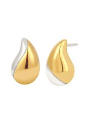 Elli Kolczyk z kamieniem Damski Kropelka 925 Sterling Silver Pozłacane Bicolor Kolczyki 1 ct. Szare kolczyki Elli, pozłacane. Za 293.99 zł.