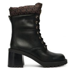 Trzewiki MICHAEL Michael Kors. Brązowe botki MICHAEL Michael Kors, bez wzorów, bez obcasa, na słupku, bez zapięcia. Za 769.99 zł.