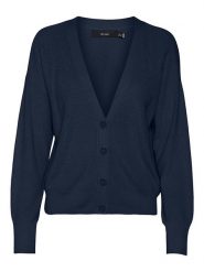Vero Moda Kardigan "Newlexsun" w kolorze czarnym rozmiar: L. Czarne swetry Vero Moda, l, bez wzorów, z wiskozy, klasyczne, bez ramiączek. Za 92.21 zł.