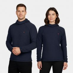 Bluza Primaloft unisex Alpinus Eio. Niebieskie bluzy z kapturem Alpinus, s, bez wzorów, z materiału, bez kaptura, trekkingowe, primaloft. Za 349.00 zł.