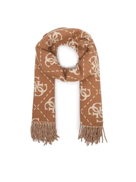 Guess Szalik AW5217 VIS03 Beżowy. Brązowe szaliki i kominy Guess, z aplikacjami, z poliesteru. Za 234.99 zł.