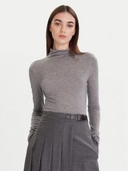 Calvin Klein Sweter LV044D239G Szary Slim Fit. Szare swetry Calvin Klein, xs, bez wzorów, z lyocellu, bez ramiączek. Za 349.99 zł.