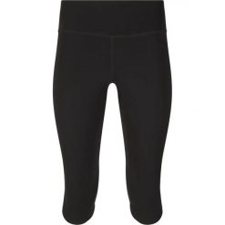 Damskie legginsy 3/4 Athlecia Franz V3. Czarne legginsy Athlecia, bez wzorów, z materiału, eleganckie. Za 179.50 zł.