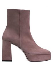 Högl Skórzane botki "Nora" w kolorze fioletowym rozmiar: 37,5. Różowe botki Högl, bez wzorów, eleganckie, bez obcasa, bez zapięcia. Za 501.95 zł.