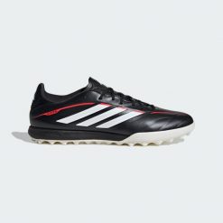 Buty piłkarskie na murawę COPA PURE IV LEAGUE. Białe buty treningowe adidas, bez wzorów, z gumy, bez zapięcia, do piłki nożnej. Za 364.65 zł.