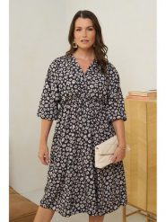 Curvy Lady Sukienka w kolorze czarnym rozmiar: 40/42. Czarne sukienki Curvy Lady, bez wzorów, z wiskozy, klasyczne, bez kołnierzyka, bez ramiączek, midi. Za 127.65 zł.