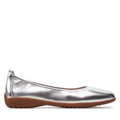 Baleriny Josef Seibel. Szare baleriny Josef Seibel, bez wzorów, bez obcasa, bez zapięcia. Za 229.99 zł.