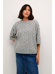 Kaffe Sweter w kolorze jasnoszarym rozmiar: XL. Szare swetry Kaffe, xl, bez wzorów, z wełny, bez ramiączek. Za 118.84 zł.