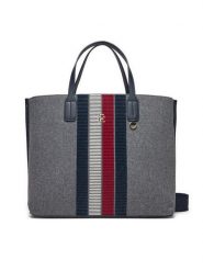 Tommy Hilfiger Torebka AW0AW17034 Szary. Szare torebki klasyczne Tommy Hilfiger, bez wzorów, z materiału, bez dodatków. Za 649.99 zł.