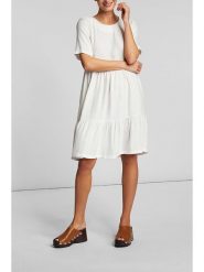 Rich & Royal Sukienka w kolorze białym rozmiar: 38. Białe sukienki Rich & Royal, bez wzorów, bez kołnierzyka, bez ramiączek, midi. Za 304.95 zł.