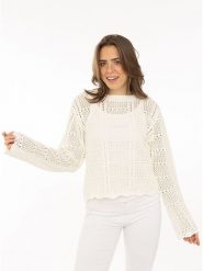 Zwillingsherz Sweter w kolorze kremowym rozmiar: L/XL. Brązowe swetry Zwillingsherz, l, bez wzorów, z bawełny, bez ramiączek. Za 130.99 zł.