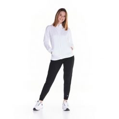 Bluza z zamek błyskawiczny na co dzień na siłownię. Białe bluzy bez kaptura LEONE 1947 APPAREL, xl, bez wzorów, z bawełny, bez kaptura, na fitness i siłownię. W wyprzedaży za 224.31 zł.