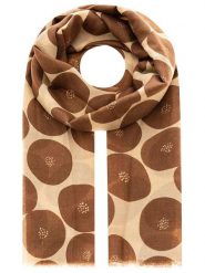 Zwillingsherz Szal w kolorze jasnobrązowo-beżowym rozmiar: onesize. Brązowe szaliki i kominy Zwillingsherz, bez wzorów, ze splotem. Za 83.42 zł.