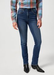 WRANGLER DAMSKIE SPODNIE JEANSOWE SLIM FULL RIDE 112356621 W26L017479. Jeansy Wrangler, l, bez wzorów, z jeansu. Za 229.99 zł.