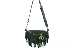 Saszetka zamszowa boho BARBERINI'S 973-42 c. zielona. Zielone nerki i saszetki Barberinis, bez wzorów, ze skóry, boho, przez ramię, zamszowe, bez dodatków. Za 199.99 zł.