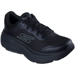 Buty sportowe damskie Skechers Max Cushioning Endea. Czarne buty sportowe lifestyle Skechers, bez wzorów, bez zapięcia, na fitness i siłownię. Za 590.00 zł.