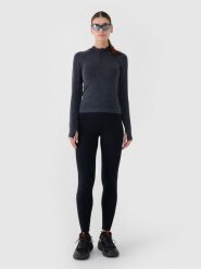 4F Legginsy dzianinowe z wiskozą damskie - czarne S. Czarne legginsy 4f, bez wzorów, z dzianiny, sportowe. W wyprzedaży za 79.99 zł.