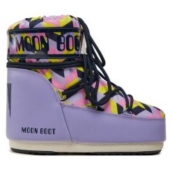 Śniegowce Moon Boot. Fioletowe śniegowce Moon Boot, bez wzorów, bez zapięcia. Za 859.99 zł.