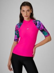 4F Top do pływania i sportów wodnych z filtrem UPF50+ damski - różowy XXL. Czerwone topy sportowe 4f, s, bez wzorów, z dzianiny, na fitness i siłownię. Za 129.99 zł.