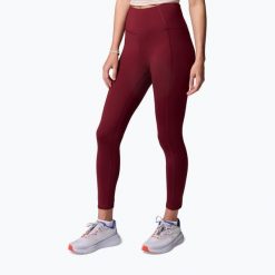 Legginsy damskie Columbia Boundless rich wine. Czerwone legginsy Columbia, bez wzorów, sportowe. Za 179.99 zł.