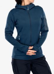 Bluza z kapturem damska Rab Modulus Hoody. Zielone bluzy RAB, na zimę, s, bez wzorów, z materiału, bez ramiączek, z kapturem. Za 444.39 zł.