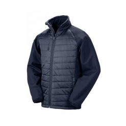 Kurtka puchowa z recyklingu Result Softshell Black Compass Softshell. Niebieskie kurtki RESULT, na zimę, m, bez wzorów, z materiału, bez kaptura. Za 218.75 zł.