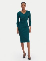 Rinascimento Sukienka koktajlowa CFC0126655003 Zielony Slim Fit. Zielone sukienki Rinascimento, xl, bez wzorów, z syntetyku, wizytowe, bez kołnierzyka, bez ramiączek. Za 579.99 zł.