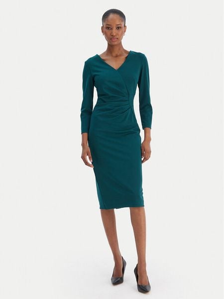 Rinascimento Sukienka koktajlowa CFC0126655003 Zielony Slim Fit. Zielone sukienki Rinascimento, xl, bez wzorów, z syntetyku, wizytowe, bez kołnierzyka, bez ramiączek. Za 579.99 zł.