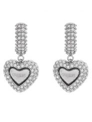 Guess Kolczyki JUBE05 021JW Srebrny. Szare kolczyki Guess, srebrne. Za 259.99 zł.