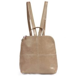Plecak skórzany damski DAN-A T65 beżowy. Brązowe plecaki DAN-A, bez wzorów, ze skóry, bez dodatków. Za 269.99 zł.