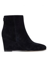 LAUREN RALPH LAUREN Botki Sherry 802945696001 Czarny. Czarne botki Lauren Ralph Lauren, bez wzorów, ze skóry, bez obcasa, na koturnie, bez zapięcia. Za 669.99 zł.