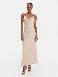 Guess Sukienka wieczorowa W6RK50 WJ732 Beżowy Classic Fit. Brązowe sukienki Guess, l, z aplikacjami, z syntetyku, wizytowe, bez kołnierzyka, bez ramiączek. Za 659.99 zł.