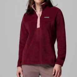 Bluza Columbia Benton Springs 1/2 Snap P Bordowa. Czerwone bluzy bez kaptura Columbia, s, bez wzorów, bez kaptura. Za 257.20 zł.