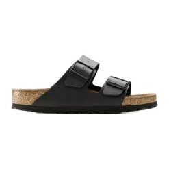 Klapki BIRKENSTOCK Arizona Bs 0551253 czarne. Czarne klapki bez wzorów, z materiału, casualowe, bez obcasa, bez zapięcia. Za 572.15 zł.