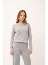 Just Cashmere Kaszmirowy sweter "Vivian" w kolorze jasnoszarym rozmiar: L. Szare swetry Just Cashmere, l, bez wzorów, z kaszmiru, bez ramiączek. Za 361.99 zł.