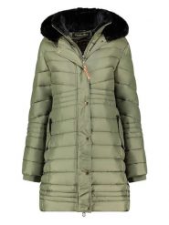Canadian Peak Płaszcz zimowy "Biensureak" w kolorze zielonym rozmiar: L. Zielone płaszcze Canadian Peak, na zimę, l, bez wzorów, z puchu, bez kaptura. Za 316.99 zł.