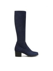 Caprice Kozaki 9-25506-41 Niebieski. Niebieskie kozaki Caprice, bez wzorów, z materiału, bez obcasa, na słupku, bez zapięcia. Za 379.99 zł.