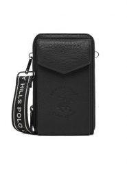 Beverly Hills Polo Club Torebka BHPC-L-006-07 Czarny. Czarne listonoszki Beverly Hills Polo Club, bez wzorów, ze skóry, bez dodatków. Za 79.99 zł.