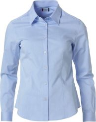 Clique Clare — Damska koszula z długim rękawem z bawełny – light blue. Niebieskie koszule CLIQUE, xl, bez wzorów, z bawełny, bez kołnierzyka, bez ramiączek. Za 212.59 zł.