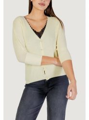 Morgan Kardigan 251-MBATSI Żółty Slim Fit. Żółte swetry Morgan, m, bez wzorów, z syntetyku, bez ramiączek. Za 209.99 zł.