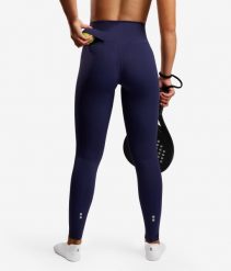 Legginsy do tenisa/padel damskie Smart z kieszenią na piłki. Niebieskie legginsy NORDICDOTS, bez wzorów, z bawełny, sportowe, długie. Za 365.00 zł.