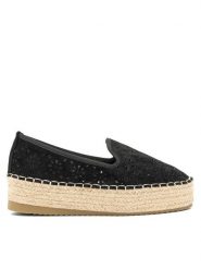 DeeZee Espadryle WSS20459-01 Czarny. Czarne espadryle DeeZee, bez wzorów, z materiału, bez obcasa. Za 61.99 zł.