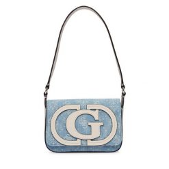Torebka Guess. Niebieskie torebki klasyczne Guess, z aplikacjami, klasyczne, bez dodatków. Za 544.99 zł.