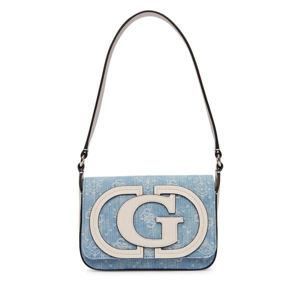 Torebka Guess. Niebieskie torebki klasyczne Guess, z aplikacjami, klasyczne, bez dodatków. Za 544.99 zł.