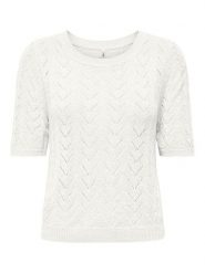 ONLY Sweter w kolorze białym rozmiar: L. Białe swetry ONLY, l, bez wzorów, bez ramiączek. Za 70.41 zł.