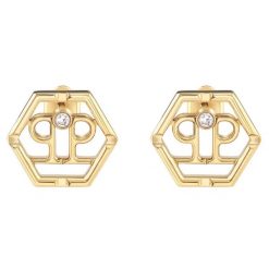 Kolczyki PHILIPP PLEIN. Żółte kolczyki Philipp Plein, złote. Za 529.99 zł.