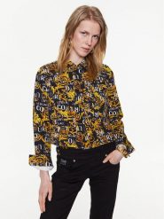 Versace Jeans Couture Kurtka jeansowa 74HAS453 Czarny Regular Fit. Czarne kurtki Versace Jeans Couture, bez wzorów, z jeansu, bez kaptura. Za 1,139.00 zł.