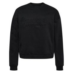 Bluza Hummel Boxy Logo. Czarne bluzy Hummel, l, bez wzorów, bez ramiączek, bez kaptura. Za 336.00 zł.